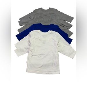 Bundle of blank long sleeve t shirts size 12M Garanimals blue, white, grey